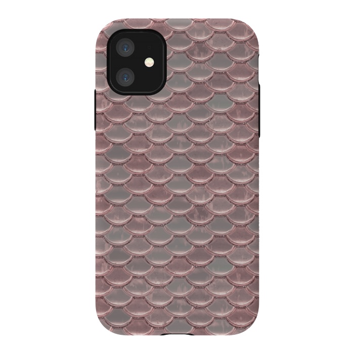 iPhone 11 StrongFit Pink Snake Skin by Andrea Haase