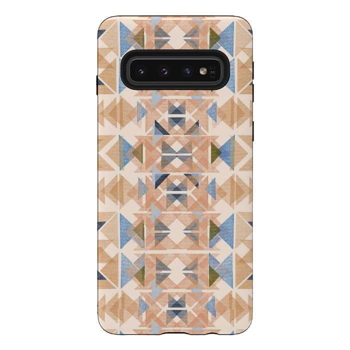 Galaxy S10 StrongFit Boho Nomadic Rustic Gold by Ninola Design