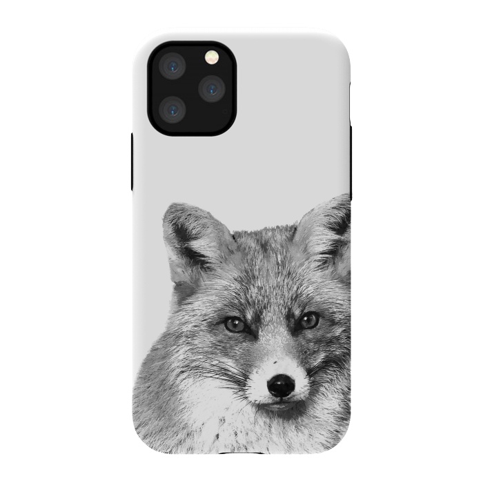 iPhone 11 Pro StrongFit Black and White Fox by Alemi