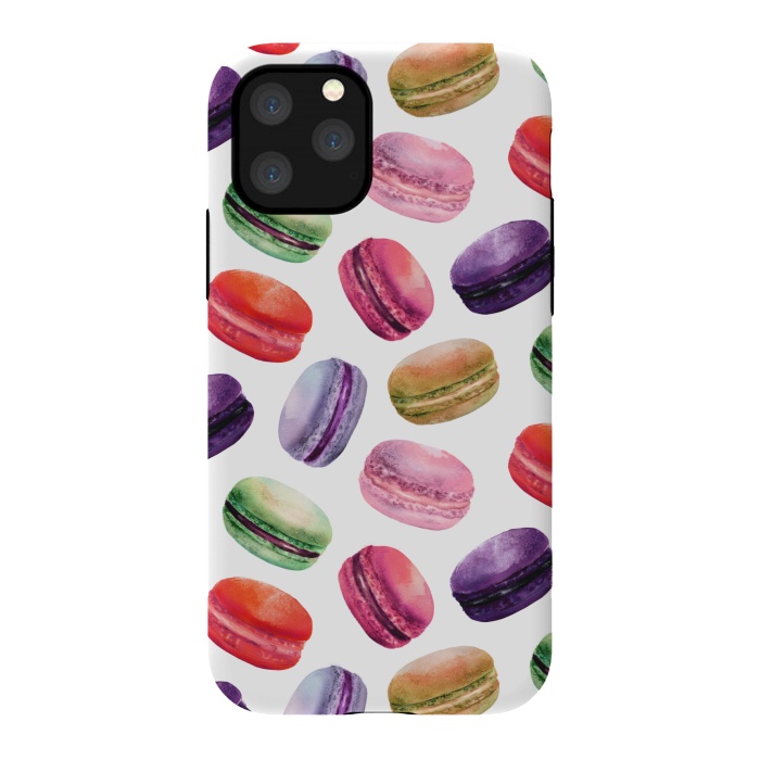 iPhone 11 Pro StrongFit Macaroon Dance on White by DaDo ART
