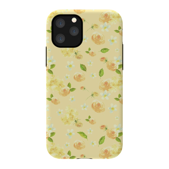 iPhone 11 Pro StrongFit Lovely Yellow Roses Pattern by  Utart