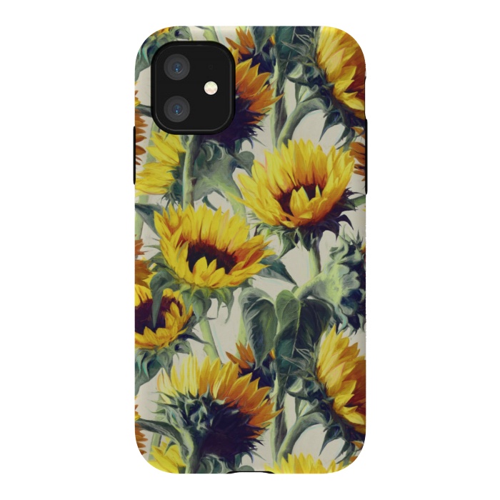 iPhone 11 StrongFit Sunflowers Forever by Micklyn Le Feuvre