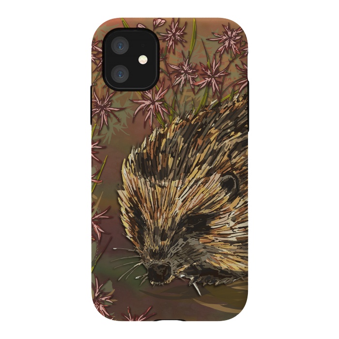 iPhone 11 StrongFit Sweet Hedgehog by Lotti Brown