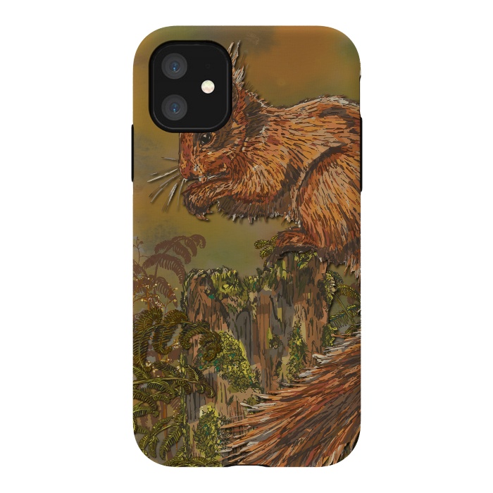 iPhone 11 StrongFit September Squirrel by Lotti Brown