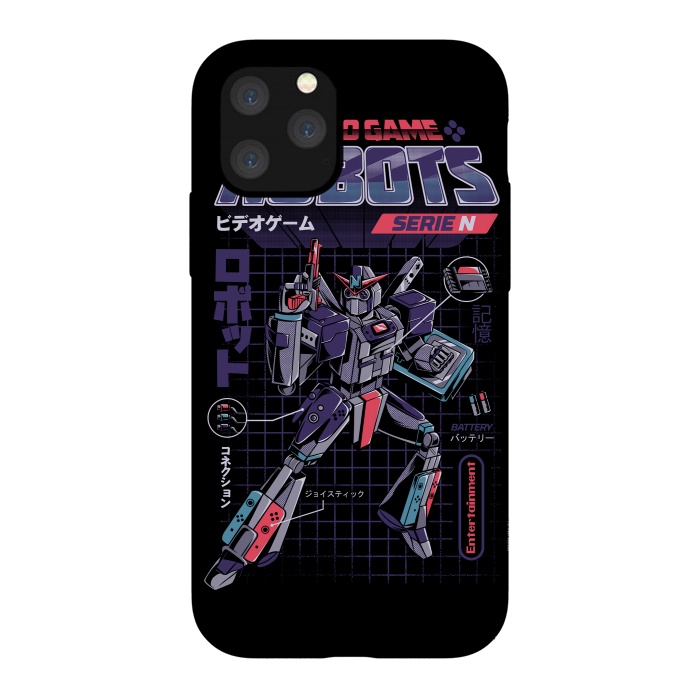 iPhone 11 Pro StrongFit Video Game Robot - Model N by Ilustrata