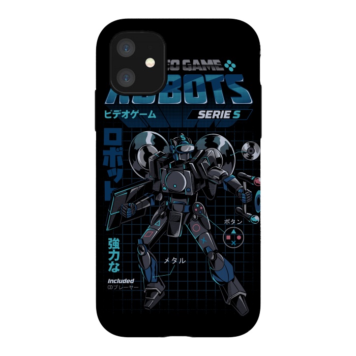 iPhone 11 StrongFit Video Game Robot - Model S by Ilustrata