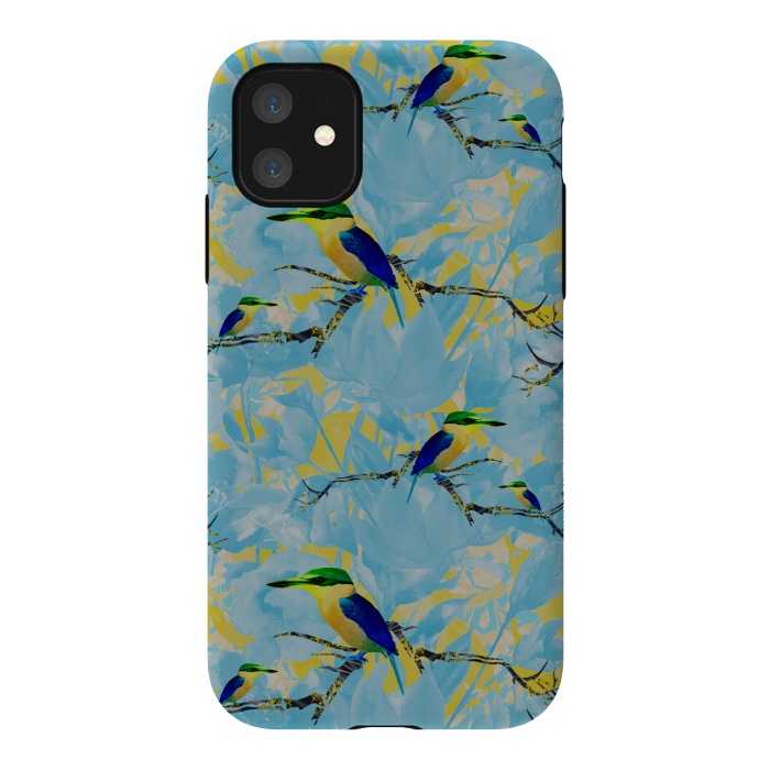 iPhone 11 StrongFit Cool kingfishers by Kashmira Baheti