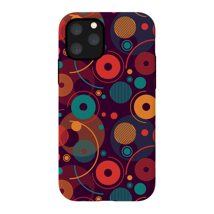 iPhone 11 Pro StrongFit colorful rounded shapes by TMSarts