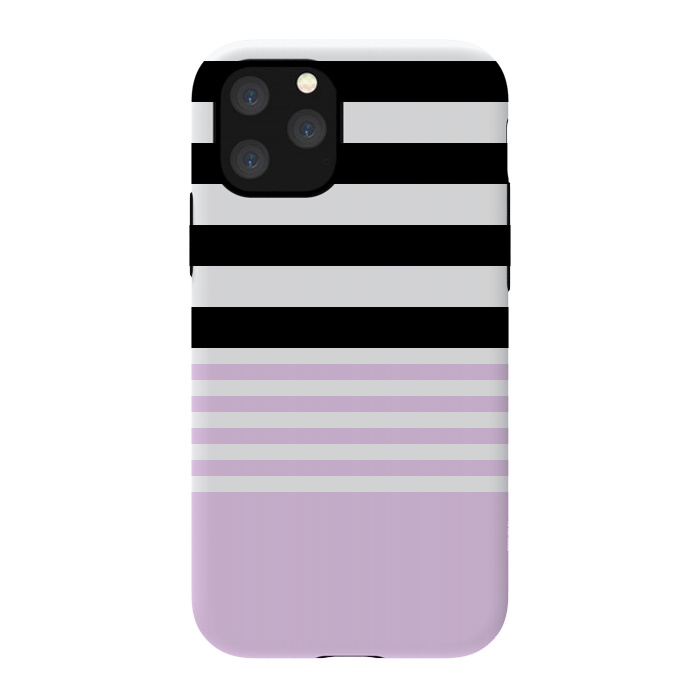 iPhone 11 Pro StrongFit pink black stripes by Vincent Patrick Trinidad