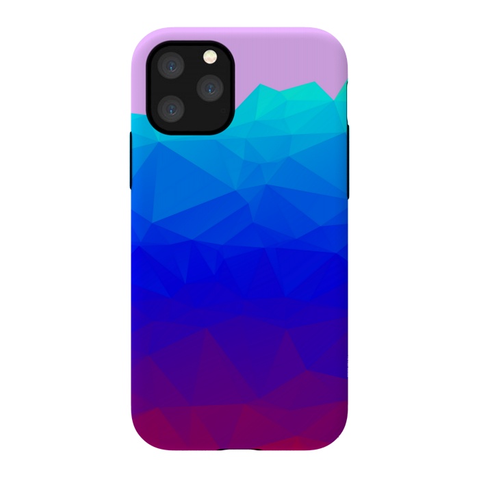 iPhone 11 Pro StrongFit blue shaded triangle pattern by MALLIKA