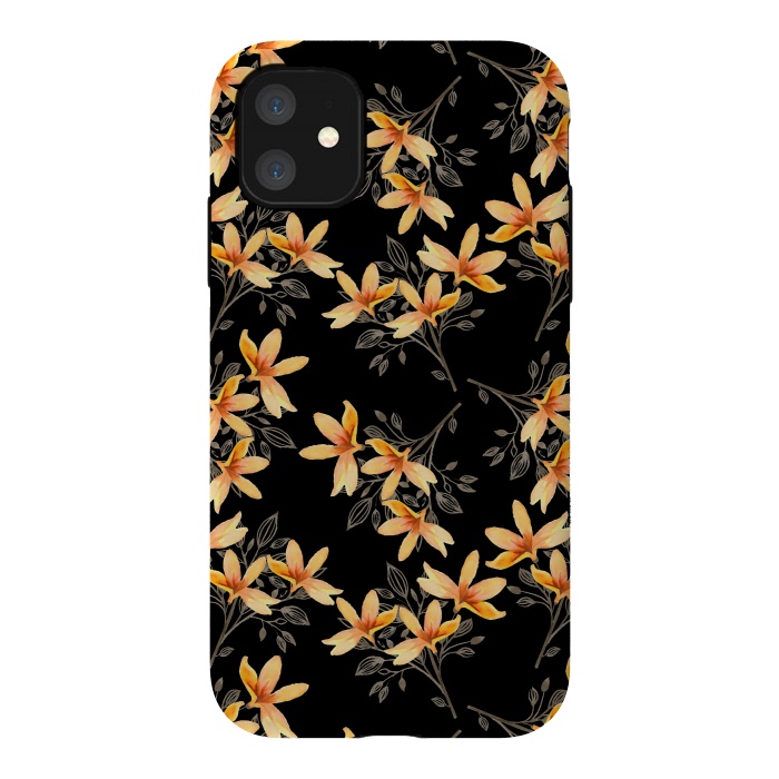 iPhone 11 StrongFit Dark Night of Flora by Creativeaxle