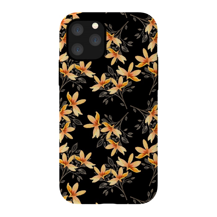 iPhone 11 Pro StrongFit Dark Night of Flora by Creativeaxle