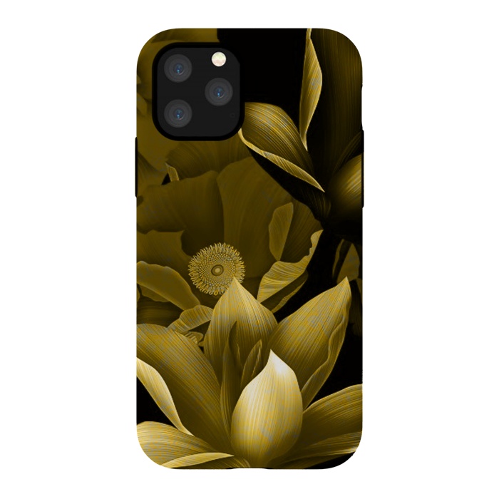 iPhone 11 Pro StrongFit Gold floral by Kashmira Baheti