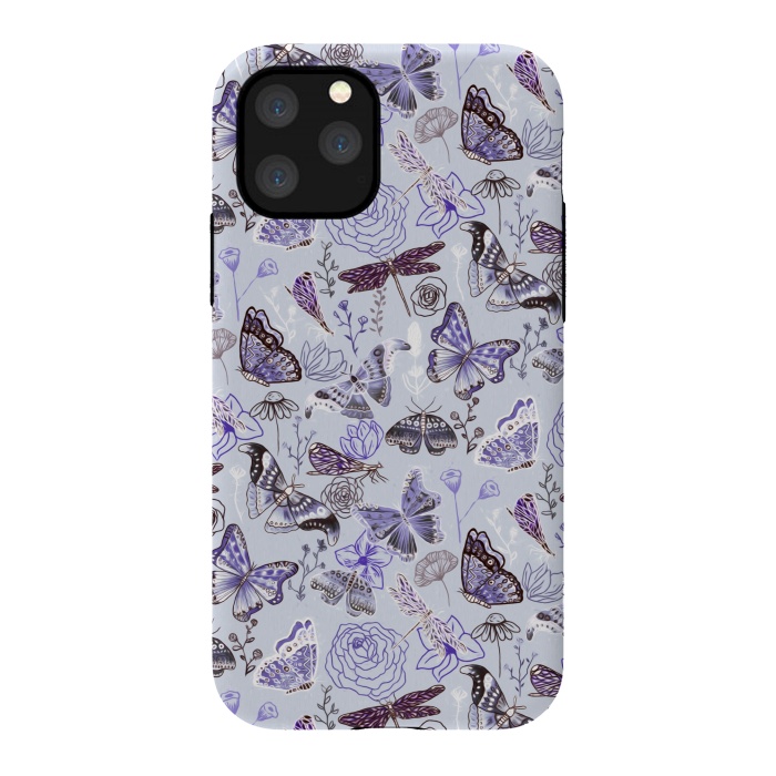 iPhone 11 Pro StrongFit Pale Butterflies, Dragonflies and Moths  by Tigatiga