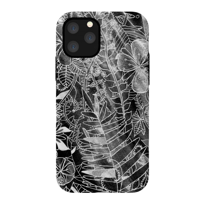 iPhone 11 Pro StrongFit Silver Floral  by Tigatiga