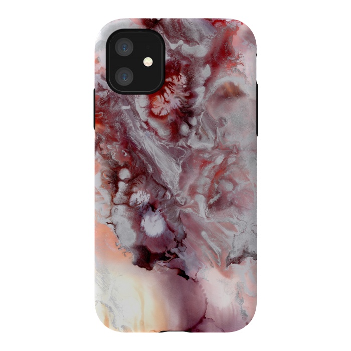 iPhone 11 StrongFit Alcohol Ink Fire   by Tigatiga