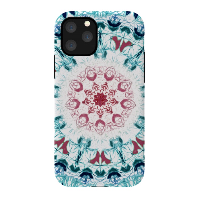 iPhone 11 Pro StrongFit Blush & Teal Mandala  by Tigatiga