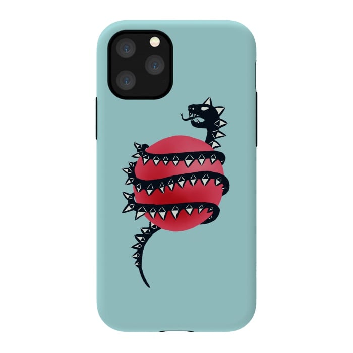 iPhone 11 Pro StrongFit Cool Evil Black Dragon Snake Monster by Boriana Giormova