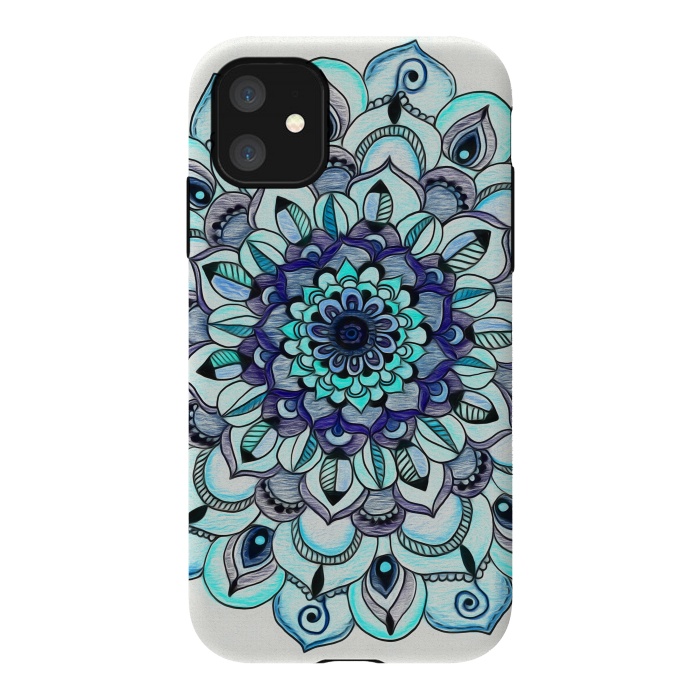 iPhone 11 StrongFit Peacock Mandala by Tangerine-Tane