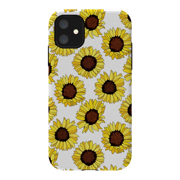 iPhone 11 StrongFit Sunflowers Are The new Roses! - White  by Tigatiga