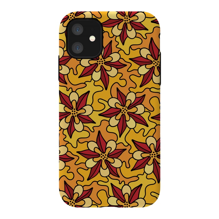 iPhone 11 StrongFit Aquilegia Pattern by Majoih