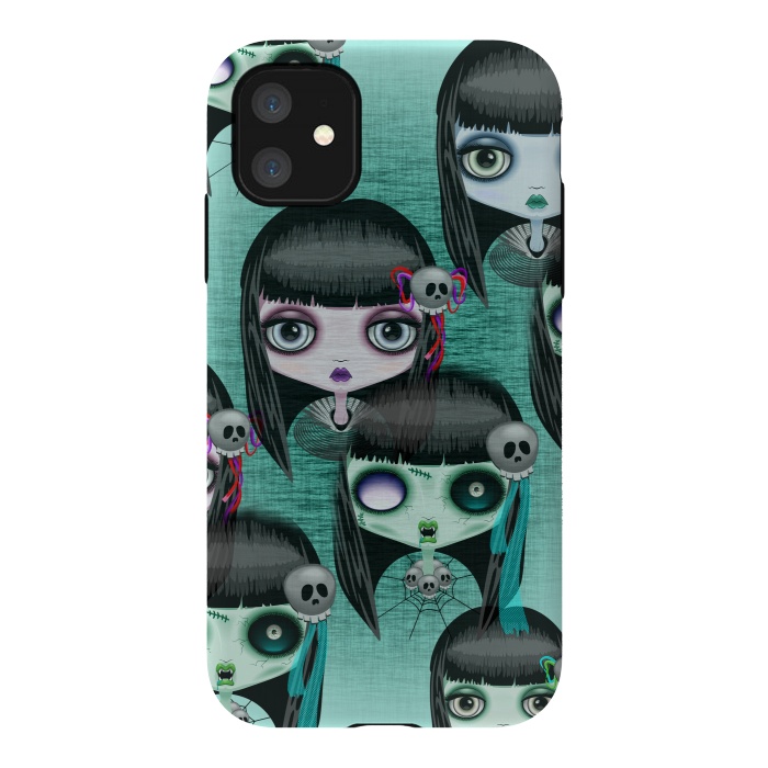 iPhone 11 StrongFit Zombie Doll The Dark Side  by BluedarkArt