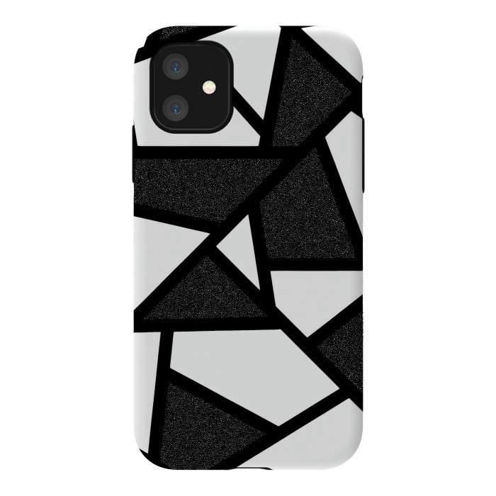 iPhone 11 StrongFit White and black geometric by Jms