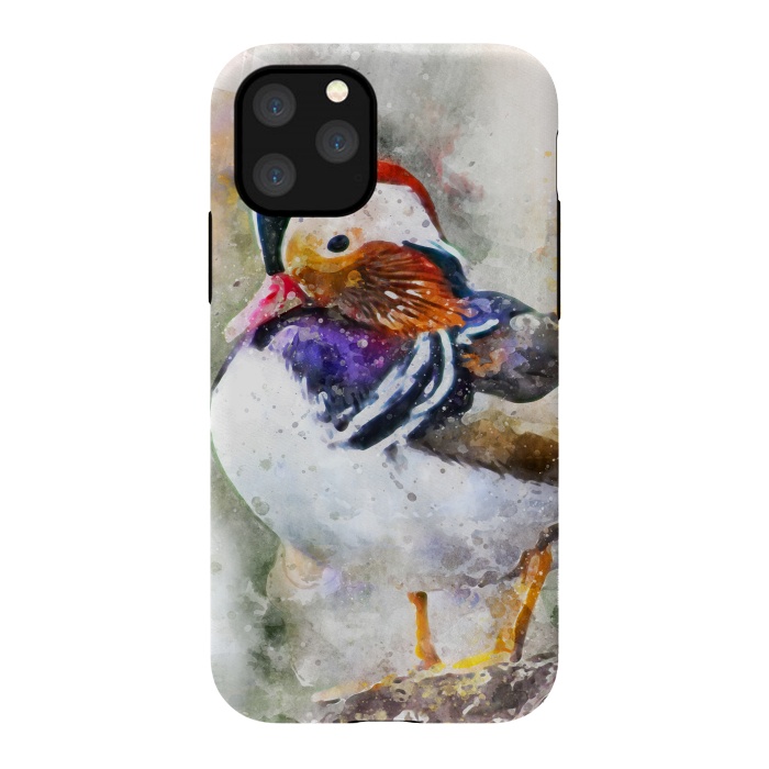 iPhone 11 Pro StrongFit Mandarin Duck by Creativeaxle