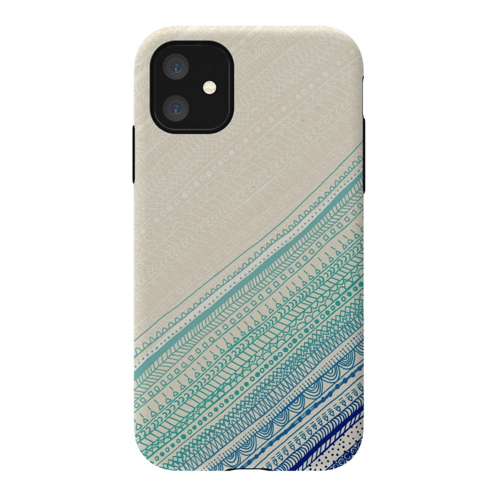 iPhone 11 StrongFit Ocean Tribal by Tangerine-Tane
