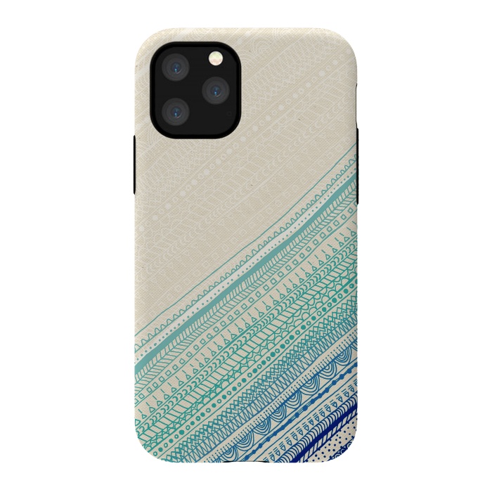 iPhone 11 Pro StrongFit Ocean Tribal by Tangerine-Tane