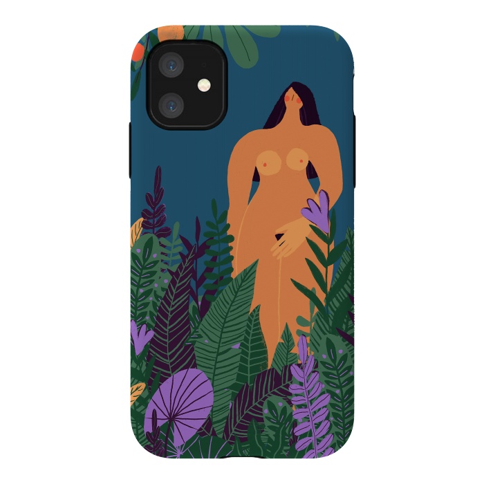 iPhone 11 StrongFit Eve - Nude Woman in Tropical Jungle by  Utart