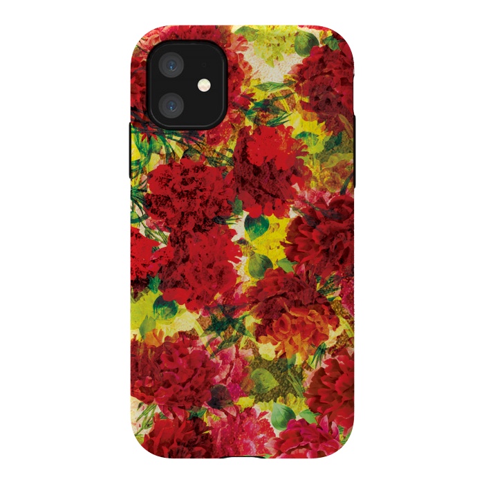 iPhone 11 StrongFit Colorful Roses by Rossy Villarreal