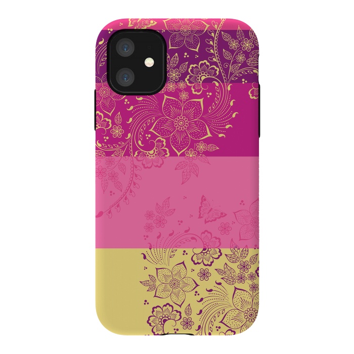 iPhone 11 StrongFit Wild Flowers by Rossy Villarreal