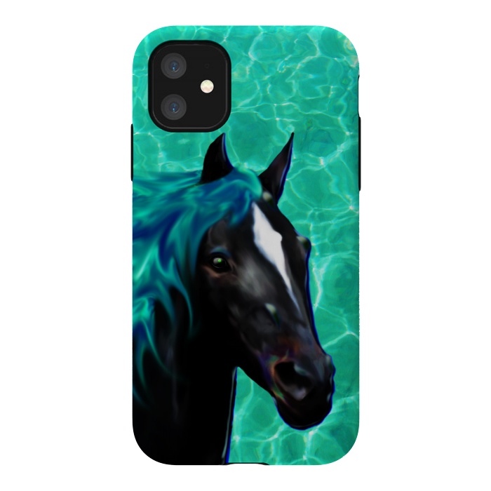 iPhone 11 StrongFit Horse Spirit Water Dream by BluedarkArt