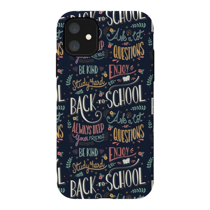 iPhone 11 StrongFit Back to school colorful by Jelena Obradovic
