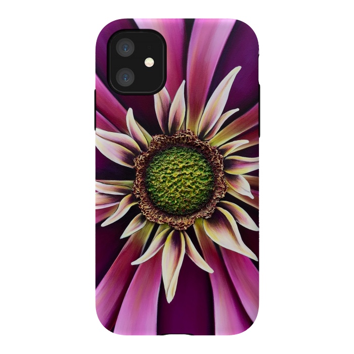 iPhone 11 StrongFit Pink Burst by Denise Cassidy Wood