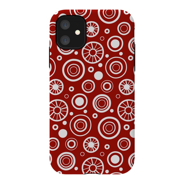 iPhone 11 StrongFit Crazy White Dots by Majoih
