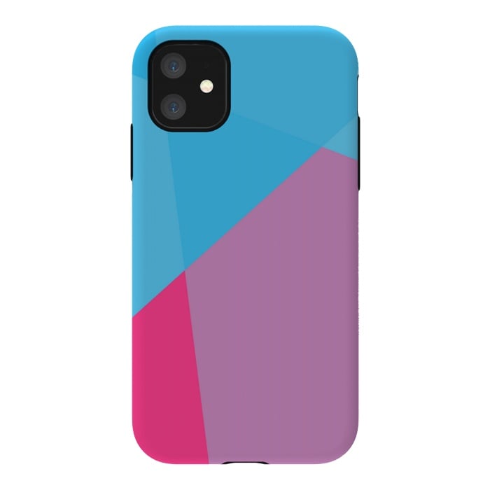 iPhone 11 StrongFit ABSTRACT PATTERN BLUE PINK by MALLIKA