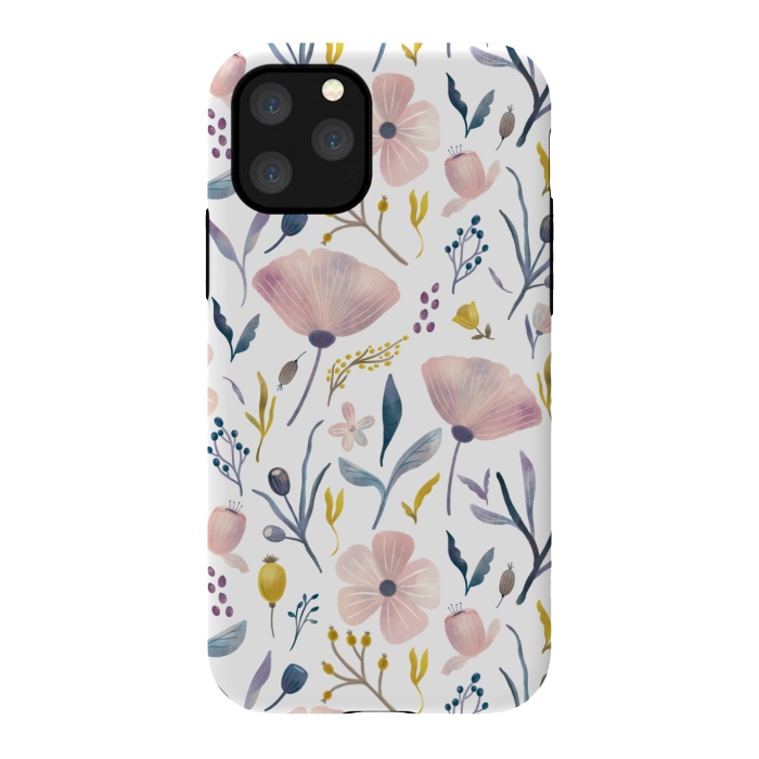 iPhone 11 Pro StrongFit Delicate Pastel Floral by Noonday Design