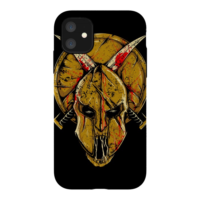 iPhone 11 StrongFit Skull Sparta by Afif Quilimo