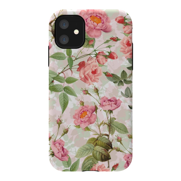 iPhone 11 StrongFit Cute Vintage Roses by  Utart