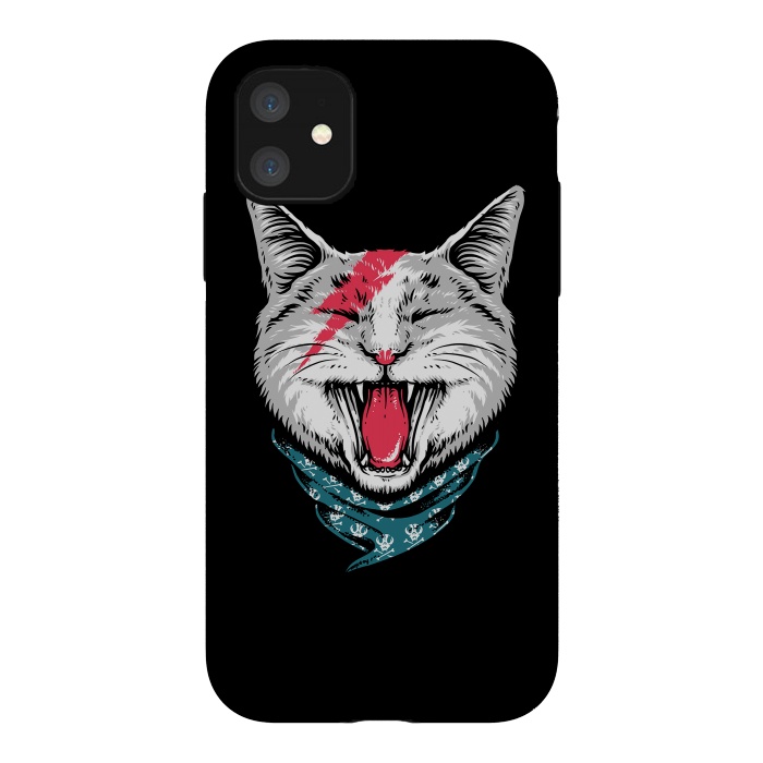 iPhone 11 StrongFit Cat Rock by Afif Quilimo
