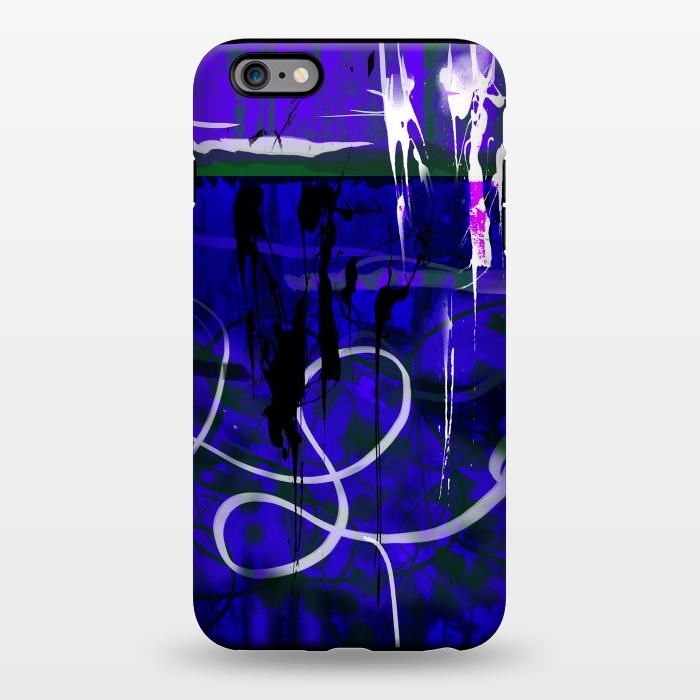 iPhone 6/6s plus StrongFit Blue paint strokes phone case by Josie