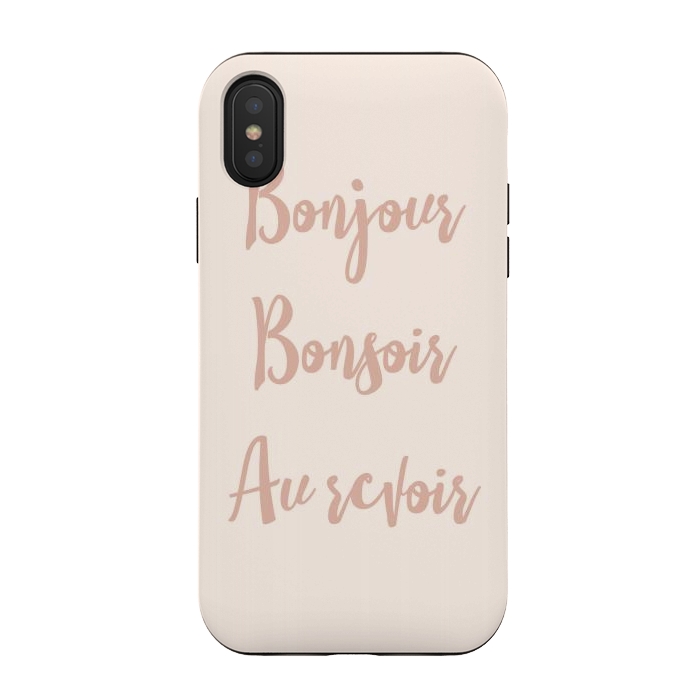 iPhone Xs / X StrongFit Bonjour by Martina