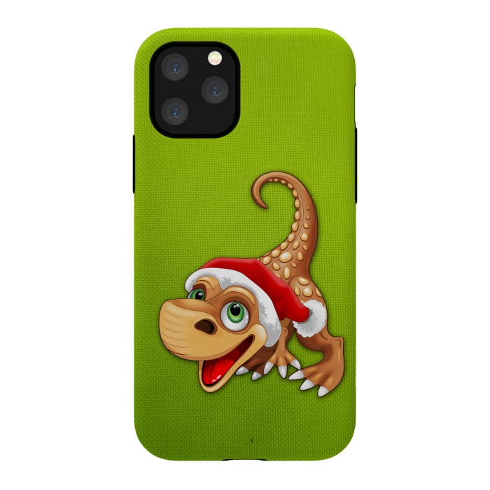 iPhone 11 Pro StrongFit Dinosaur Baby Cute Santa Claus by BluedarkArt