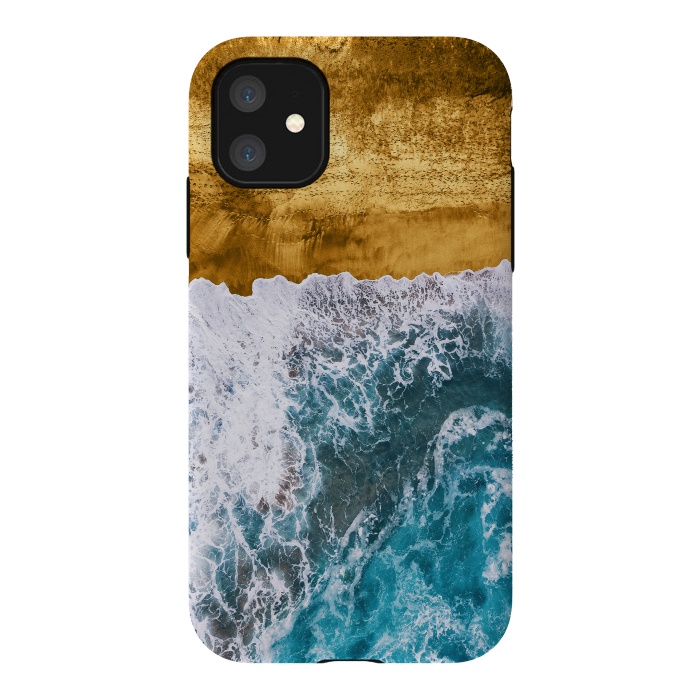 iPhone 11 StrongFit Tropical XVI - Golden Beach by Art Design Works