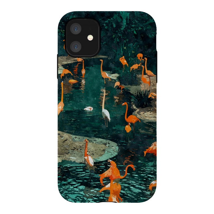 iPhone 11 StrongFit Flamingo Creek by Uma Prabhakar Gokhale