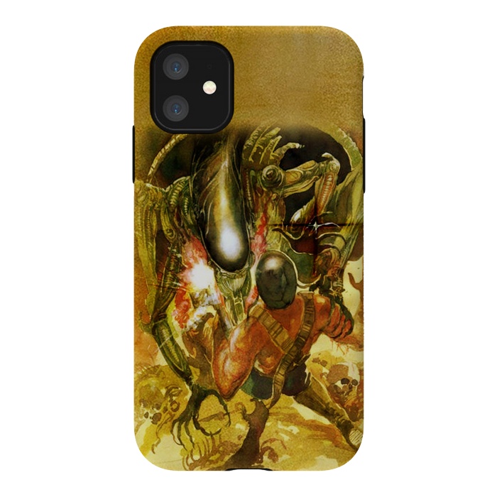 iPhone 11 StrongFit Aliens and War by Max LeTamis
