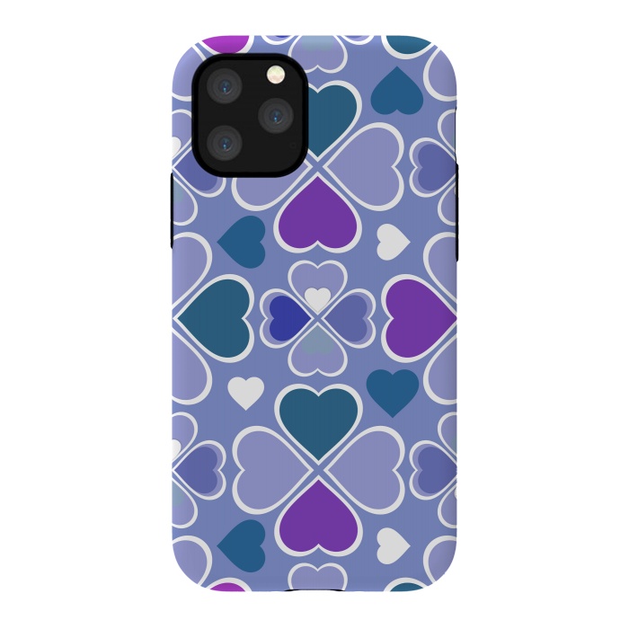 iPhone 11 Pro StrongFit Hearts Flower Creation by Bledi