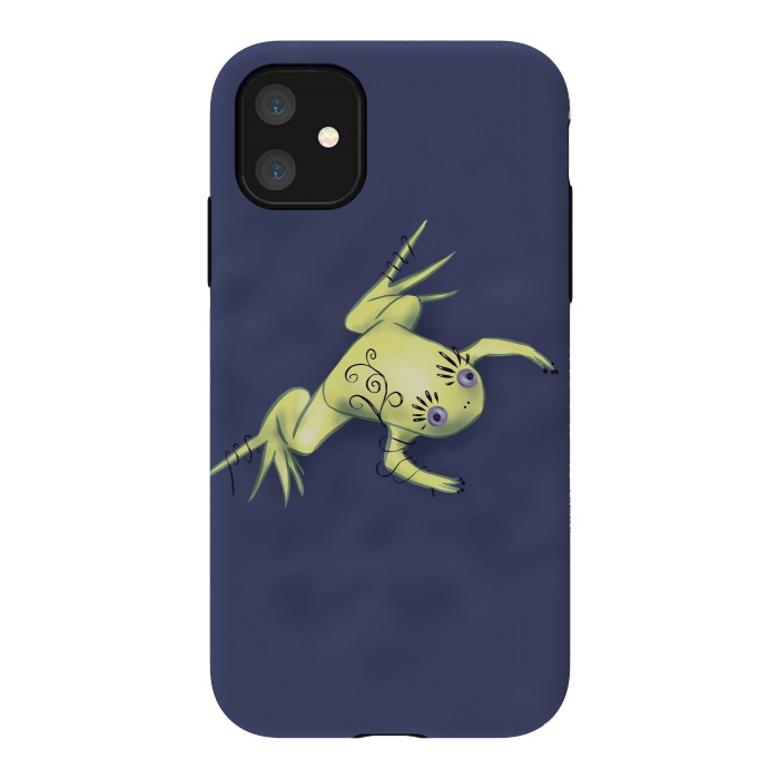 iPhone 11 StrongFit Weird Frog With Funny Eyelashes Digital Art by Boriana Giormova